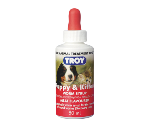 Picture of Troy Puppy and Kitten Worm Syrup 50ml