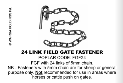 Picture of Gate Fastener 24 Link with 2 staples