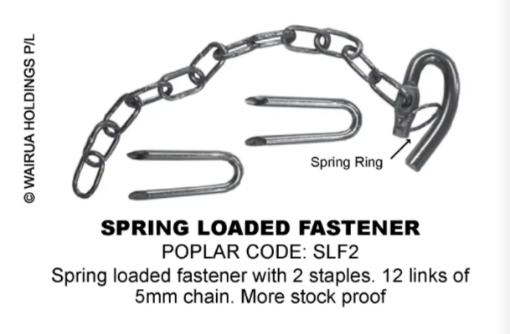 Picture of Spring loaded Gate Fasterner with 2 Staples